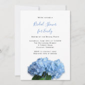 Blue Heaven Hydrangea Blume Brautparty Einladung (Vorderseite)
