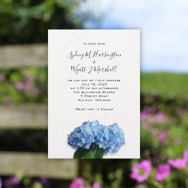 Blue Heaven Hydrangea Wedding Simple Lässig Einladung