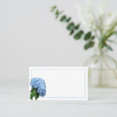 Blue Heaven Real Hydrangea Blume Escort Sitzplatze Platzkarte (Stehend Vorderseite)