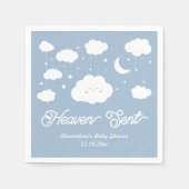 Blue Heaven schickte Babydusche Serviette (Vorderseite)