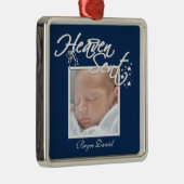 Blue Heaven Sent Baby Boy Foto Ornament (Rechts)