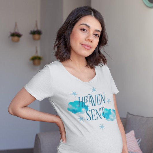 Blue Heaven Sent Baby Dusche T-Shirt