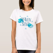 Blue Heaven Sent Baby Dusche T-Shirt (Vorderseite)