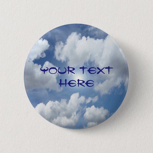 Blue Heaven Wolken + Ihre Ideen Button (Vorderseite)