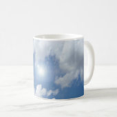 Blue Heaven Wolken + Ihre Ideen Kaffeetasse (VorderseiteRechts)