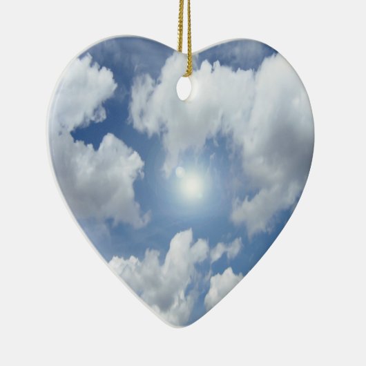 Blue Heaven Wolken + Ihre Ideen Keramik Ornament (Rechts)