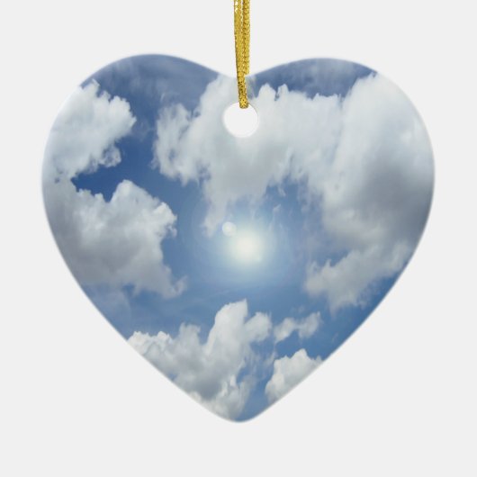 Blue Heaven Wolken + Ihre Ideen Keramik Ornament (Vorne)