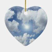 Blue Heaven Wolken + Ihre Ideen Keramik Ornament (Hinten)