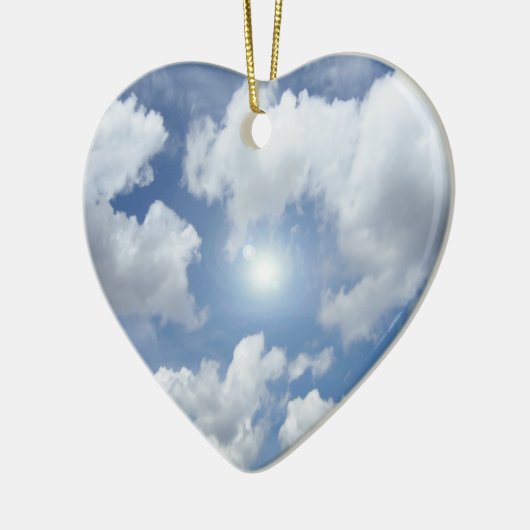 Blue Heaven Wolken + Ihre Ideen Keramik Ornament (Links)