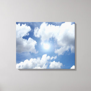 Blue Heaven Wolken + Ihre Ideen Leinwanddruck