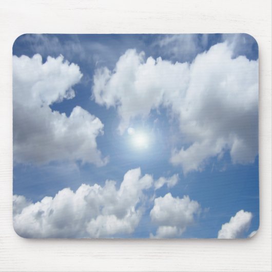 Blue Heaven Wolken + Ihre Ideen Mousepad (Vorne)