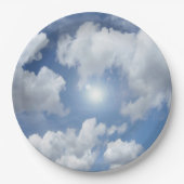 Blue Heaven Wolken + Ihre Ideen Pappteller (Vorderseite)