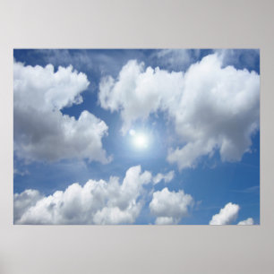 Blue Heaven Wolken + Ihre Ideen Poster
