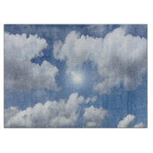 Blue Heaven Wolken + Ihre Ideen Schneidebrett (Vorderseite)