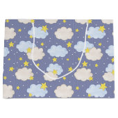  Blue Heavenly Stars And Clouds  Große Geschenktüte (Vorderseite)