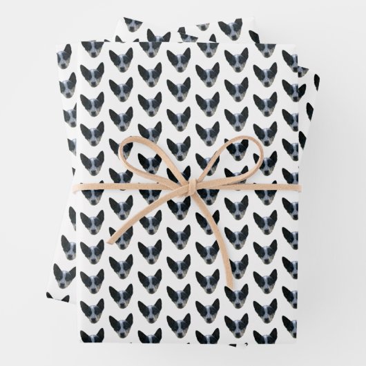 Blue Heeler ACD Rind Hunde Wrapping Paper Geschenkpapier Set (Beispiel)