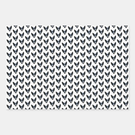Blue Heeler ACD Rind Hunde Wrapping Paper Geschenkpapier Set (Vorderseite)