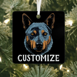 Blue Heeler Australian Cattle Dog Individuelle Nam Ornament Aus Metall