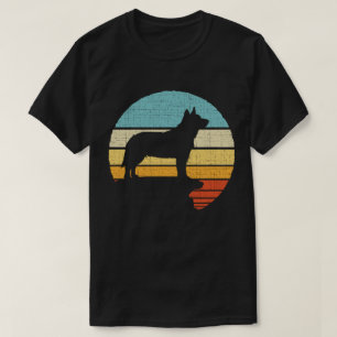  Blue Heeler Australischer Cattle Dog Retro Hund W T-Shirt
