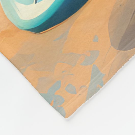 Blue Heeler Beach Surfanstrich Fleecedecke (Ecke)