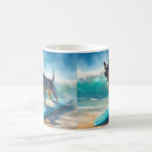 Blue Heeler Beach Surfanstrich Kaffeetasse (Mittel)