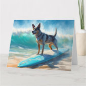 Blue Heeler Beach Surfanstrich Karte (Vorderseite)