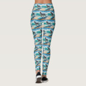Blue Heeler Beach Surfanstrich Leggings (Rückseite)
