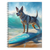 Blue Heeler Beach Surfanstrich Notizblock (Vorderseite)