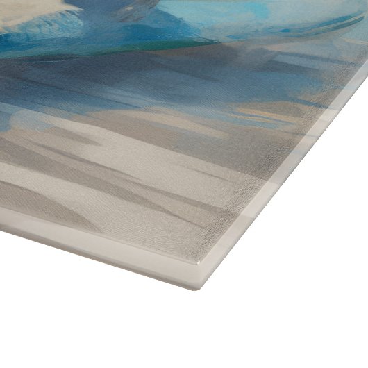 Blue Heeler Beach Surfanstrich Schneidebrett (Ecke)