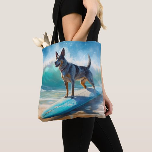 Blue Heeler Beach Surfanstrich Tasche (Von Nahem)