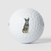 Blue Heeler Cattledog Golfball (Vorderseite)