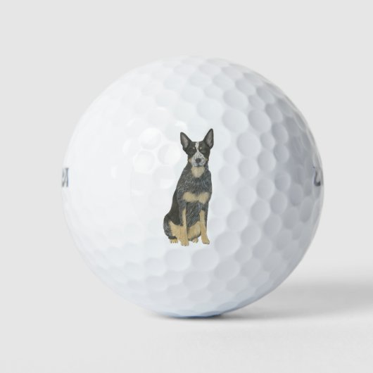 Blue Heeler Cattledog Golfball (Vorderseite)