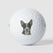 Blue Heeler Cattledog Golfball (Vorderseite)