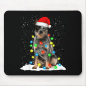 Blue Heeler Christmas Light Funny Gift For Dog Lov Mousepad (Vorne)