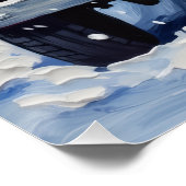 Blue Heeler Christmas Red Truck Holiday Poster (Ecke)