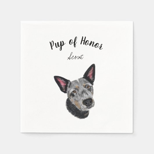 Blue Heeler Cocktail Napkins Serviette (Vorderseite)