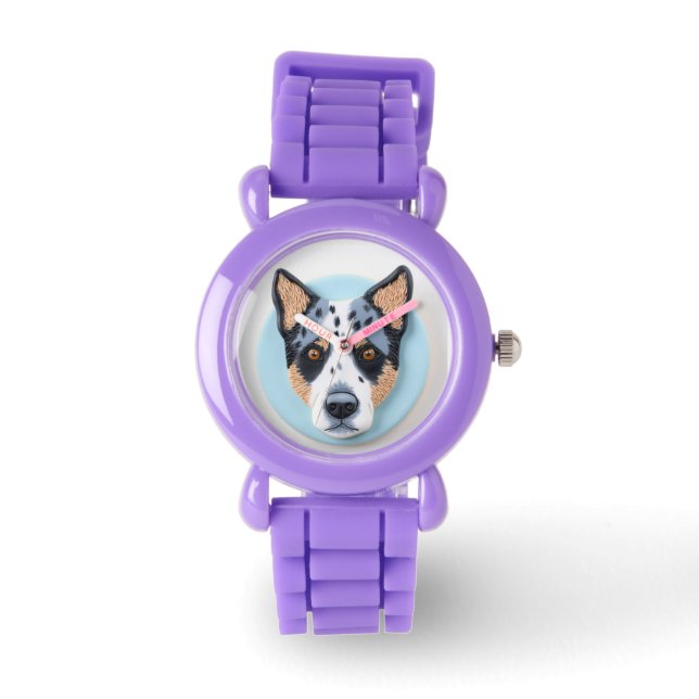 Blue Heeler Dog 3D Inspiriert Armbanduhr (Vorderseite)