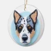 Blue Heeler Dog 3D Inspiriert Keramik Ornament (Links)