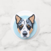 Blue Heeler Dog 3D Inspiriert Konfetti (Klein Vorderseite)