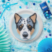 Blue Heeler Dog 3D Inspiriert Pappteller (Party)