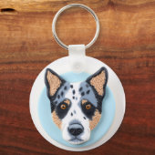 Blue Heeler Dog 3D Inspiriert Schlüsselanhänger (Rückseite)