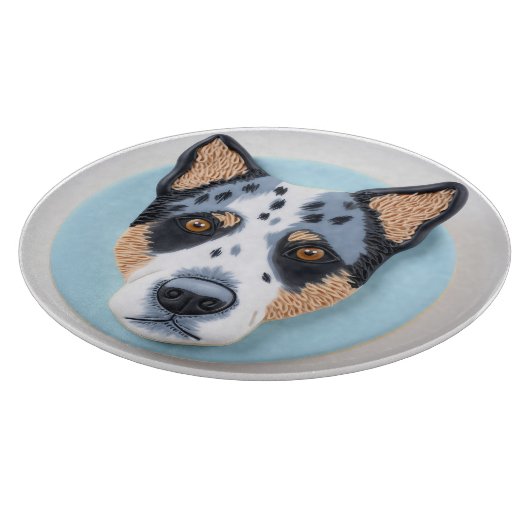 Blue Heeler Dog 3D Inspiriert Schneidebrett (Ecke)
