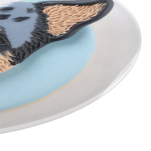 Blue Heeler Dog 3D Inspiriert Schneidebrett (Ecke)