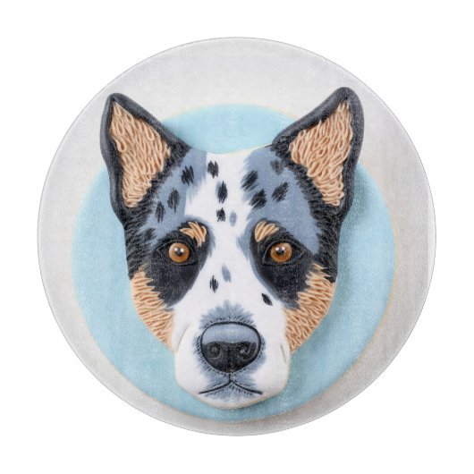 Blue Heeler Dog 3D Inspiriert Schneidebrett (Vorderseite)