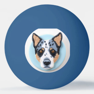 Blue Heeler Dog 3D Inspiriert Tischtennisball