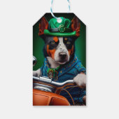 Blue Heeler Dog Fahrrad St. Patrick's Day Geschenkanhänger (Rückseite)