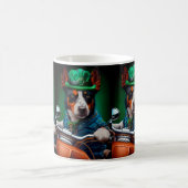 Blue Heeler Dog Fahrrad St. Patrick's Day Kaffeetasse (Mittel)
