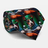 Blue Heeler Dog Fahrrad St. Patrick's Day Krawatte (Gerollt)