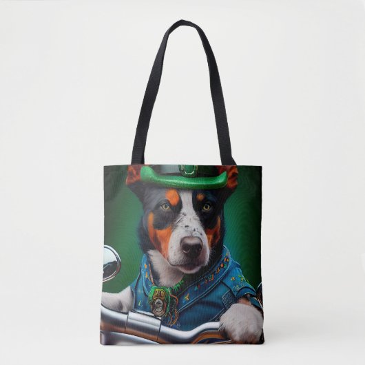 Blue Heeler Dog Fahrrad St. Patrick's Day Tasche (Vorderseite)