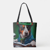 Blue Heeler Dog Fahrrad St. Patrick's Day Tasche (Rückseite)